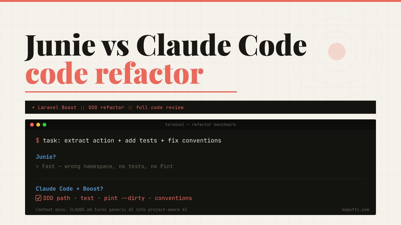 Laravel boost: JetBrains Junie vs Claude Code - Full code review and ...